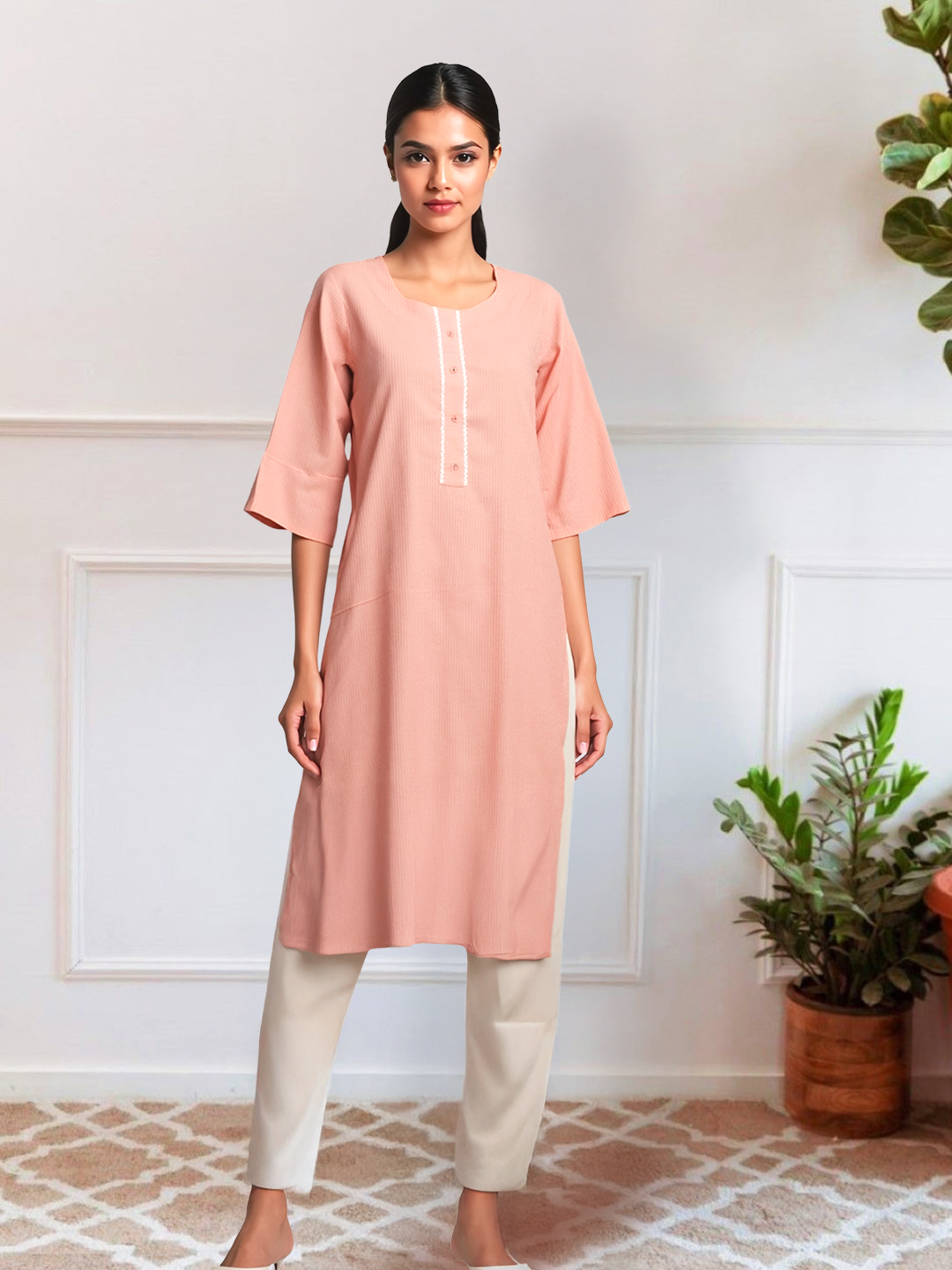 Picture of Simple Yet Stunning Straight Kurta with Pant Set